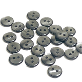 Pack of 24 Faux MOP Shell 2-Hole Buttons, Grey 9/16" / 14mm  #SK-1912