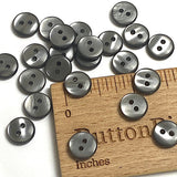 Pack of 24 Faux MOP Shell 2-Hole Buttons, Grey 3/8" / 10mm  #SK-1897