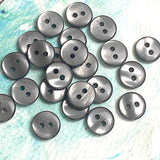 Pack of 24 Faux MOP Shell 2-Hole Buttons, Grey 3/8" / 10mm  #SK-1897