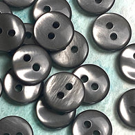 Pack of 24 Faux MOP Shell 2-Hole Buttons, Grey 3/8" / 10mm  #SK-1897
