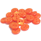 Pack of 24 Faux MOP Shell 2-Hole Buttons, Orange 3/8" / 10mm  #SK-1901