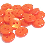 Pack of 24 Faux MOP Shell 2-Hole Buttons, Orange 3/8" / 10mm  #SK-1901