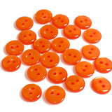 Pack of 24 Faux MOP Shell 2-Hole Buttons, Orange 3/8" / 10mm  #SK-1901