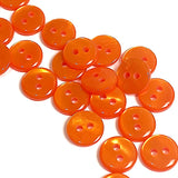 Pack of 24 Faux MOP Shell 2-Hole Buttons, Orange 3/8" / 10mm  #SK-1901