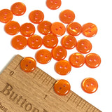 Pack of 24 Faux MOP Shell 2-Hole Buttons, Orange 3/8" / 10mm  #SK-1901
