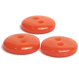 Pack of 24 Faux MOP Shell 2-Hole Buttons, Orange 3/8" / 10mm  #SK-1901
