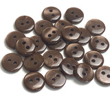 Pack of 24 Faux MOP Shell 2-Hole Buttons, Espresso 3/8" / 10mm  #SK-1909