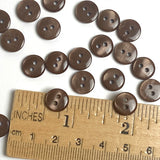 Pack of 24 Faux MOP Shell 2-Hole Buttons, Espresso 3/8" / 10mm  #SK-1909