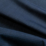 Midnight Blue/Black/Indigo Handwoven Tsumugi Smooth Oshima Vintage Kimono Silk From Japan By the Yard #276