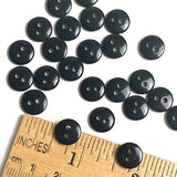 Pack of 24 Faux MOP Shell 2-Hole Buttons, Black 3/8" / 10mm  #SK-1896
