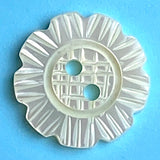 Flower Shape 5/8" 2-Hole Pearl Shell Button, Pack of SIX #683