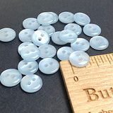 Pack of 24 Faux MOP Shell 2-Hole Buttons, Light Blue 3/8" / 10mm  #SK-1903