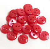 Pack of 24 Faux MOP Shell 2-Hole Buttons, Red 3/8" / 10mm  #SK-1898