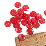 Pack of 24 Faux MOP Shell 2-Hole Buttons, Red 3/8" / 10mm  #SK-1898