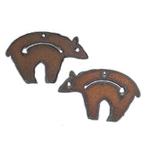 Spirit Bear Rusted Iron Pendant, 2"  #L315
