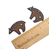 Spirit Bear Rusted Iron Pendant, 2"  #L315