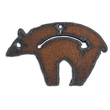 Spirit Bear Rusted Iron Pendant, 2"  #L315