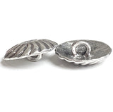 Chrysanthemum Small Silver Metal Shank Back Button 1/2" / 13mm  # L-61327