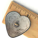 Heart Button w. Blue "Lapis Stone" Southwest Shank Back 1.25"  #SW-40