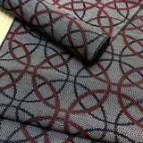 Infinite Circles Tsumugi Handweave from Japan. Kimono Ikat Silk 14" x 56" Piece  #123