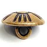 Re-Stocked Small Brass Zia Sun Button, Matte Finish, Thicker Lines, Shank Back 1/2"  #SW-88-B