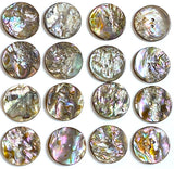 Glitter Texture Rainbow Abalone 1" Two-Hole Button 25mm, Per Button  #KB-923