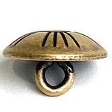 Re-Stocked Small Brass Zia Sun Button, Matte Finish, Thinner Lines, Shank Back 1/2"  #SW-88-A