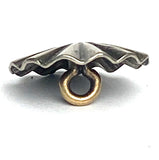 Repousse 5/8" Nickel Silver Button 15mm, Shank Back #SW-433