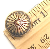 Re-Stocked, Mesa Sunflower Brass/Black Concho Style Button 5/8" Shank Back, #SW-214