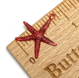 Starfish Charm, Handpainted Metal 3/4" by Susan Clarke #SC923