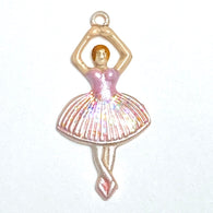 SALE, Ballerina Charm, Hand Painted Metal 1" by Susan Clarke #SC-993