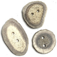 Re-Stocked, Gray/Ivory Rustic Genuine Antler Button 1" to 1-3/8" #SW-201