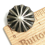 Re-Stocked, Santa Fe Daisy 1" Scallop-Edge Button, Silver Color Shank Back #SW-247