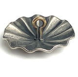 Re-Stocked, Santa Fe Daisy 1" Scallop-Edge Button, Silver Color Shank Back #SW-247