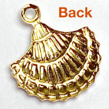 Sea Shell Charm 1/2" Sparkly Pastels, Handpainted Metal by Susan Clarke  #SC-954P