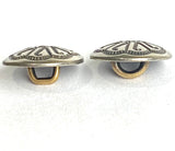 Tiny Flower Wheel 1/2" Button, Shank Back, Nickel Silver #SW-316