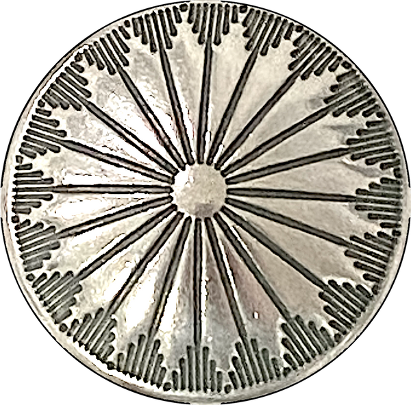 Re-Stocked, Mesa Sunflower 1" Screw-Back Nickel Silver Southwest Concho #SW-229
