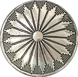 Re-Stocked, Mesa Sunflower 1" Screw-Back Nickel Silver Southwest Concho #SW-229