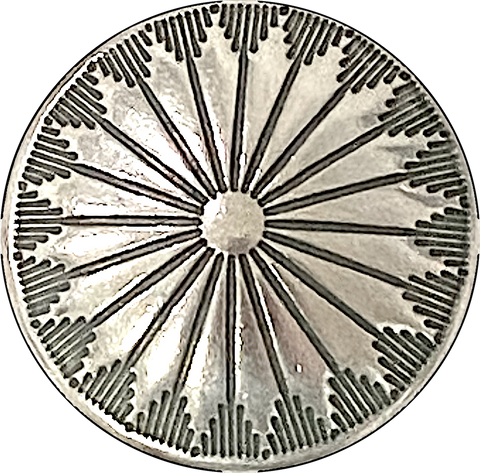 Re-Stocked, Mesa Sunflower 1" Screw-Back Nickel Silver Southwest Concho #SW-229