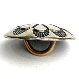Desert Primrose 5/8" Concho Style Button, Nickel Silver, Large 5mm Shank #SW-436