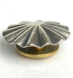 Repousse 12 Petals Flower 5/8" SCREW BACK Nickel Silver Button 15mm #SW-437