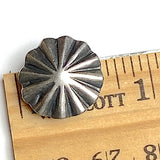 Repousse 12 Petals Flower 5/8" SCREW BACK Nickel Silver Button 15mm #SW-437