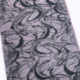 Muted Purple/Black Dynamic Currents Ikat Vintage Kimono Silk 14.5" x 77" Piece   #737