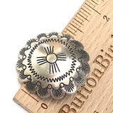 Zia Sunrise Scallop 1.25" Large Shank-Back Nickel Silver Southwest USA Made Button  #SW-438