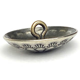 Re-Stocked, Southwest Sunflower Button 13/16", Rustic, Thicker Lines, Nickel Silver Shank Back Button  #SW-429
