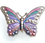 Running Low: Butterfly Button, Pearly Pastels, 1.5", Handpainted by Susan Clarke, #SC-569-P