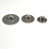 Re-Stocked, Route 66 Button, 7/16" Small Size, 12mm Shank Back Silver/Black #FJ-13
