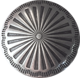 Re-Stocked, Agave Flower Southwest Concho Button 1-1/4" Shank Back Nickel Silver  #SW-217