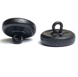 Re-Stocked Black 3/4" Leather Whale Button, Shank Back 19mm # SK-601