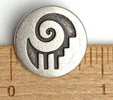 Restocked at Lower Price, Silver Bighorn Button, 13/16" / 20mm, Shank Back Metal  #FJ-14